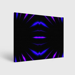 Холст прямоугольный Color black neon, цвет: 3D-принт