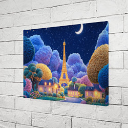 Холст прямоугольный Eiffel tower, цвет: 3D-принт — фото 2