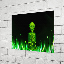 Холст прямоугольный Toxic череп из кислоты, цвет: 3D-принт — фото 2