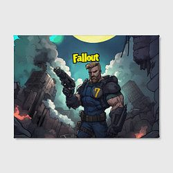 Холст прямоугольный Fallout седьмой, цвет: 3D-принт — фото 2