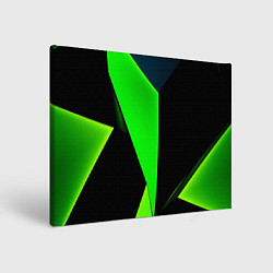 Холст прямоугольный Green tiles, цвет: 3D-принт