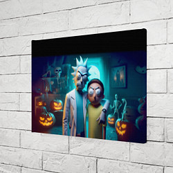 Холст прямоугольный Rick with Morty - halloween night, цвет: 3D-принт — фото 2
