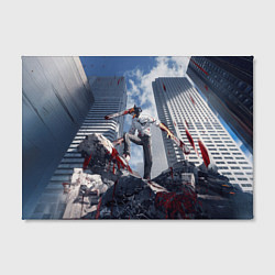 Холст прямоугольный Denji in city Chainsaw man, цвет: 3D-принт — фото 2