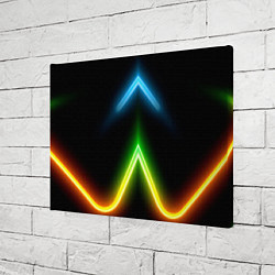 Холст прямоугольный Neon multicolored lines, цвет: 3D-принт — фото 2