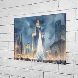 Холст прямоугольный Новый год в Москве, цвет: 3D-принт — фото 2