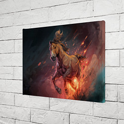 Холст прямоугольный Огненная лошадь, цвет: 3D-принт — фото 2