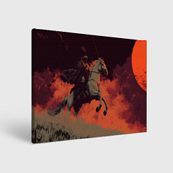 Холст прямоугольный Всадник на лошади, цвет: 3D-принт