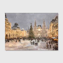 Холст прямоугольный Новогодние гуляния в Москве, цвет: 3D-принт — фото 2