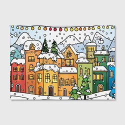 Холст прямоугольный Новогодний снегопад, цвет: 3D-принт — фото 2