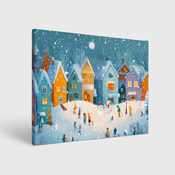 Холст прямоугольный Новогодние каникулы, цвет: 3D-принт