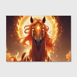 Холст прямоугольный Огненная лошадь в свечении, цвет: 3D-принт — фото 2