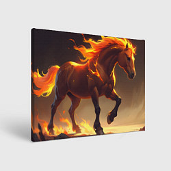 Холст прямоугольный Благородная огненная лошадь, цвет: 3D-принт