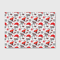 Холст прямоугольный Новогодние черепа, цвет: 3D-принт — фото 2