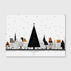 Холст прямоугольный Новый год - минимализм, цвет: 3D-принт — фото 2