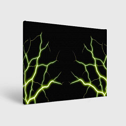 Холст прямоугольный Color green black, цвет: 3D-принт