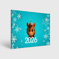 Холст прямоугольный Голова лошадки, цвет: 3D-принт