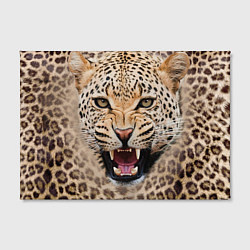 Холст прямоугольный Взгляд леопарда, цвет: 3D-принт — фото 2