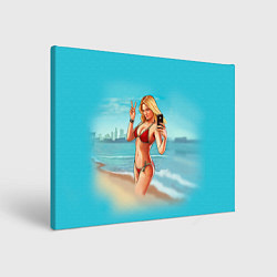 Холст прямоугольный GTA 5: Sea Girl, цвет: 3D-принт