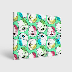 Холст прямоугольный Drop Dead: Kitty Heads, цвет: 3D-принт