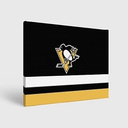 Холст прямоугольный Pittsburgh Penguins: Black, цвет: 3D-принт
