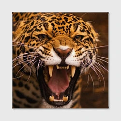 Холст квадратный Ярость леопарда, цвет: 3D-принт — фото 2