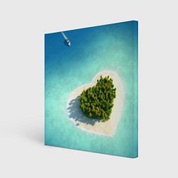 Холст квадратный Остров, цвет: 3D-принт