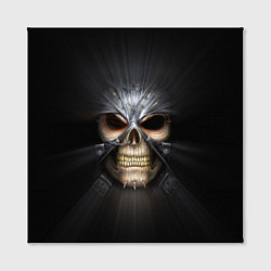 Холст квадратный Скелет в маске, цвет: 3D-принт — фото 2