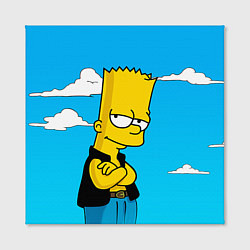 Холст квадратный Задумчивый Барт, цвет: 3D-принт — фото 2