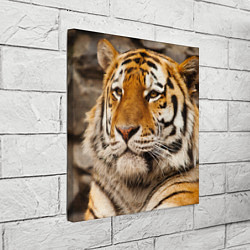 Холст квадратный Мудрый тигр, цвет: 3D-принт — фото 2