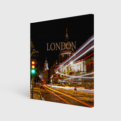 Холст квадратный Улицы Лондона, цвет: 3D-принт