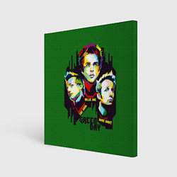 Холст квадратный Green Day: Trio, цвет: 3D-принт