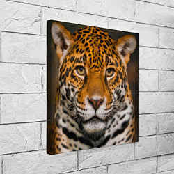 Холст квадратный Взгляд ягуара, цвет: 3D-принт — фото 2