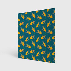 Холст квадратный Золотые рыбки, цвет: 3D-принт