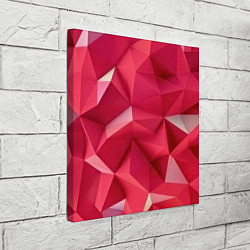 Холст квадратный Розовые грани, цвет: 3D-принт — фото 2