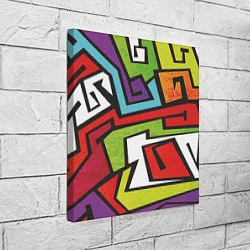 Холст квадратный Цветные граффити, цвет: 3D-принт — фото 2