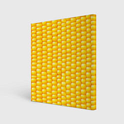 Холст квадратный Сладкая вареная кукуруза, цвет: 3D-принт
