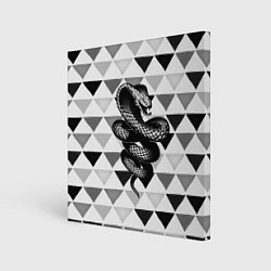 Холст квадратный Snake Geometric, цвет: 3D-принт
