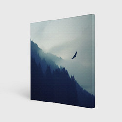 Холст квадратный Орел над Лесом, цвет: 3D-принт