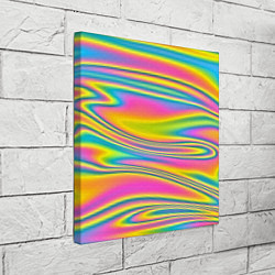 Холст квадратный Абстрактные разводы цвета, цвет: 3D-принт — фото 2