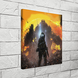 Холст квадратный Titanfall: Robots War, цвет: 3D-принт — фото 2