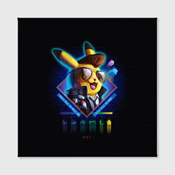 Холст квадратный Retro Pikachu, цвет: 3D-принт — фото 2
