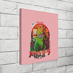 Холст квадратный Godzilla Reptar, цвет: 3D-принт — фото 2
