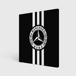 Холст квадратный Mercedes-Benz Black, цвет: 3D-принт