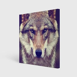 Холст квадратный Angry Wolf, цвет: 3D-принт