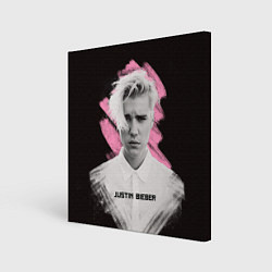 Холст квадратный Justin Bieber: Pink Splash, цвет: 3D-принт
