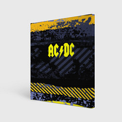 Холст квадратный AC/DC: Danger Style, цвет: 3D-принт