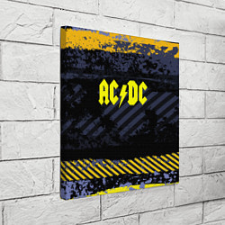 Холст квадратный AC/DC: Danger Style, цвет: 3D-принт — фото 2