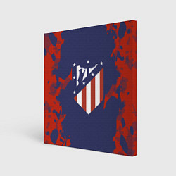 Холст квадратный FC Atletico Madrid: Blue & Red, цвет: 3D-принт