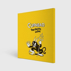 Холст квадратный Cuphead: Black Devil, цвет: 3D-принт