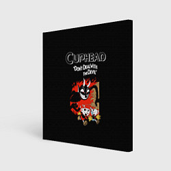 Холст квадратный Cuphead: Hell Devil, цвет: 3D-принт